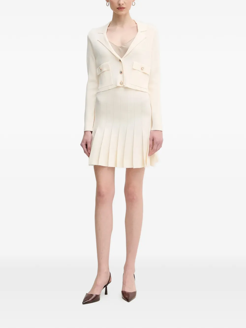  Gaudi Cropped Cardigan - Neutrals 