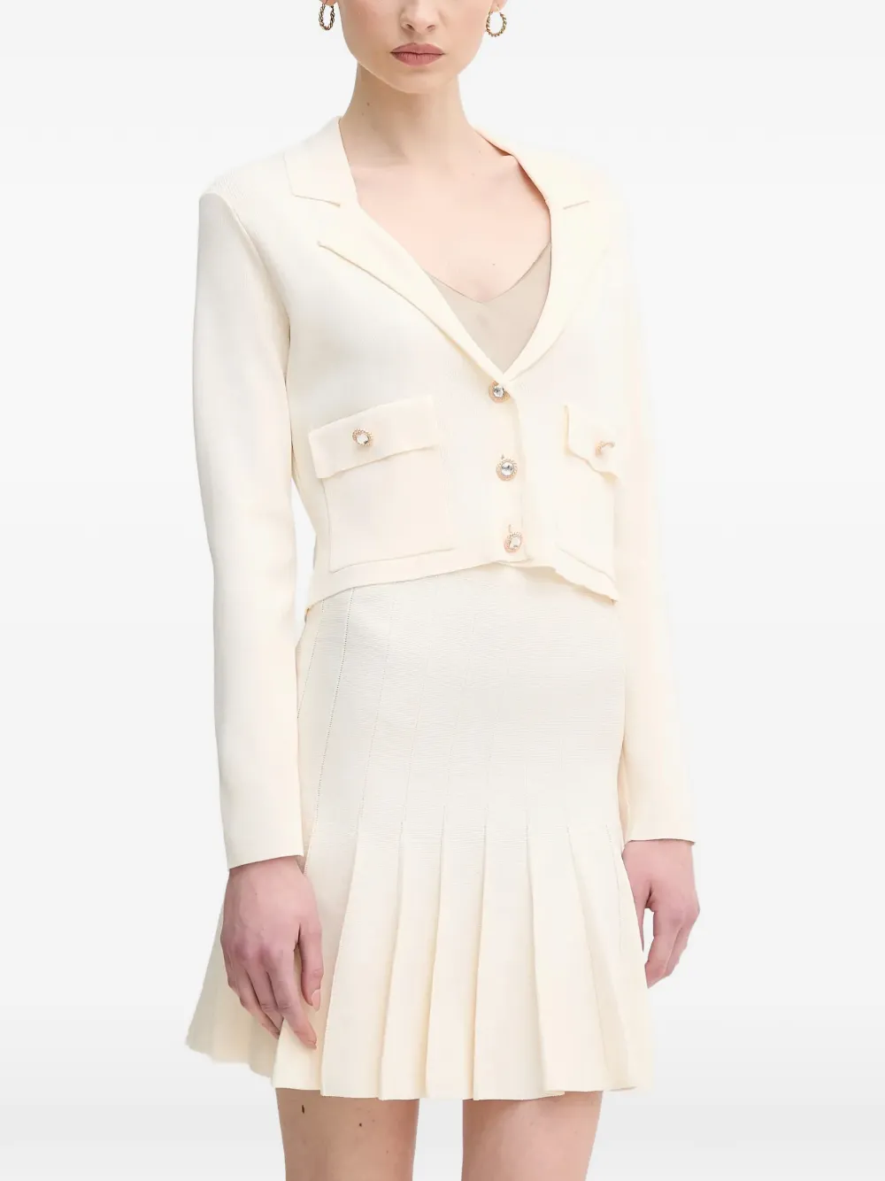 Gaudi cropped cardigan - Nude