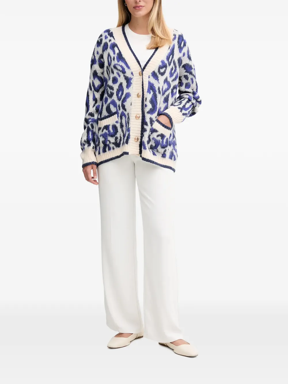 Gaudi Leopard-print Button-up Cardigan - Neutrals 