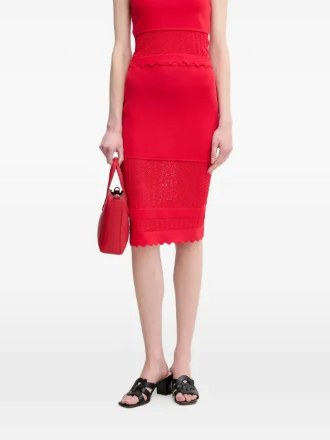 Gaudi scalloped-trim midi skirt