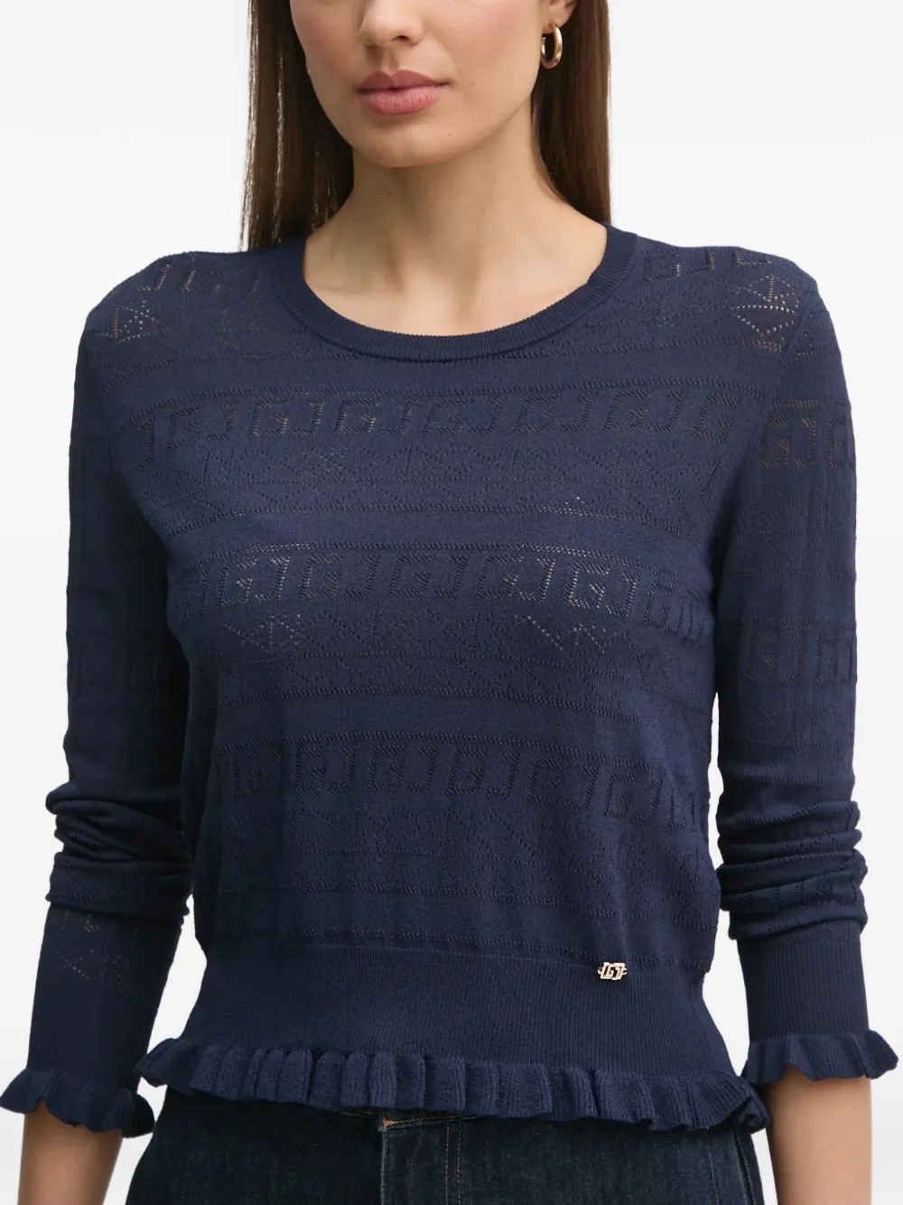 Gaudi Trui met ruche afwerking Blauw