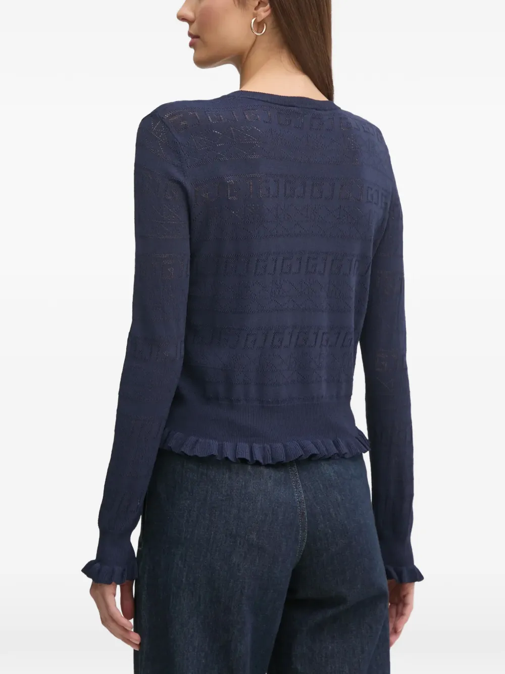  Gaudi Ruffled-hem Sweater - Blue 