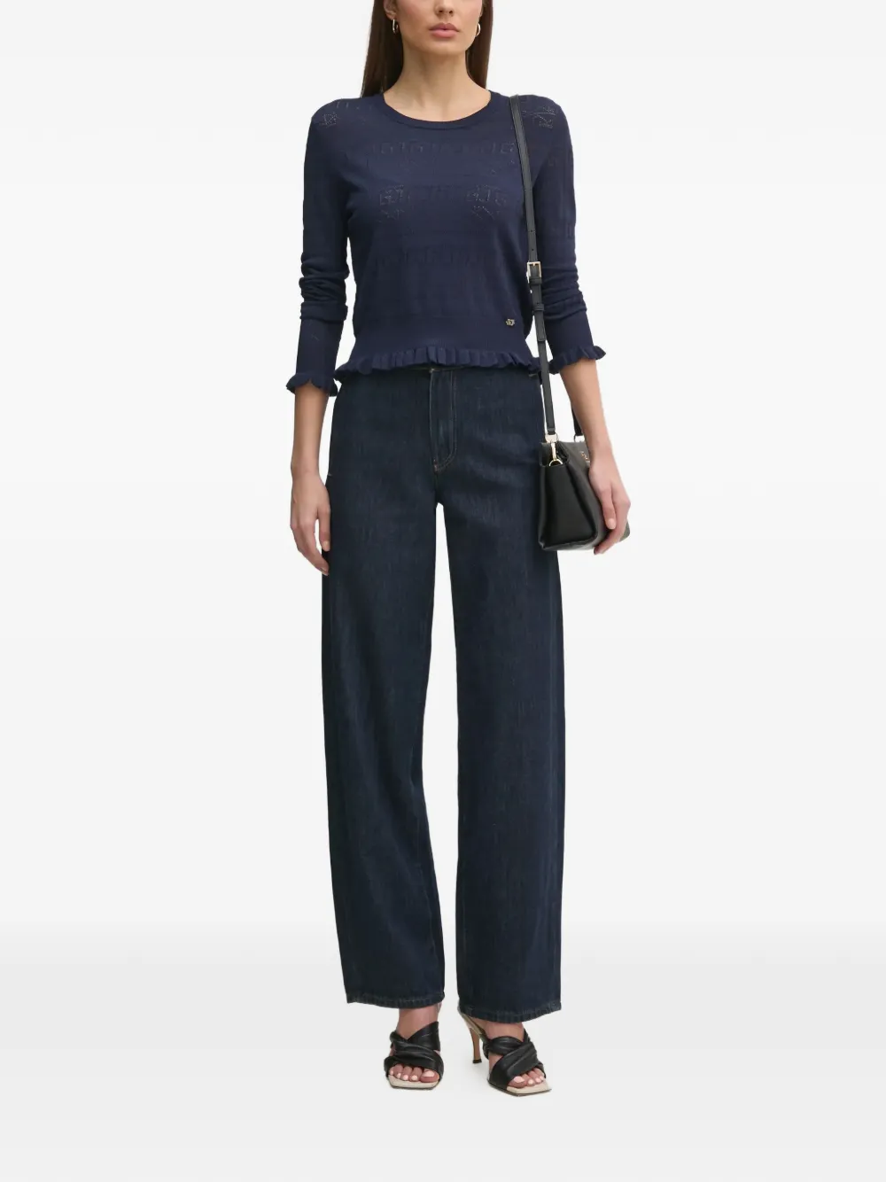  Gaudi Ruffled-hem Sweater - Blue 