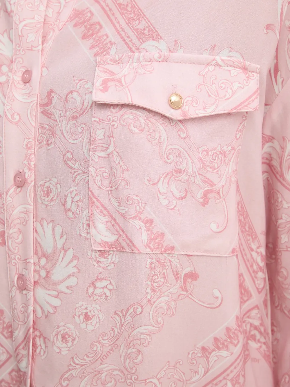 Flap-Pockets Patterned Shirt