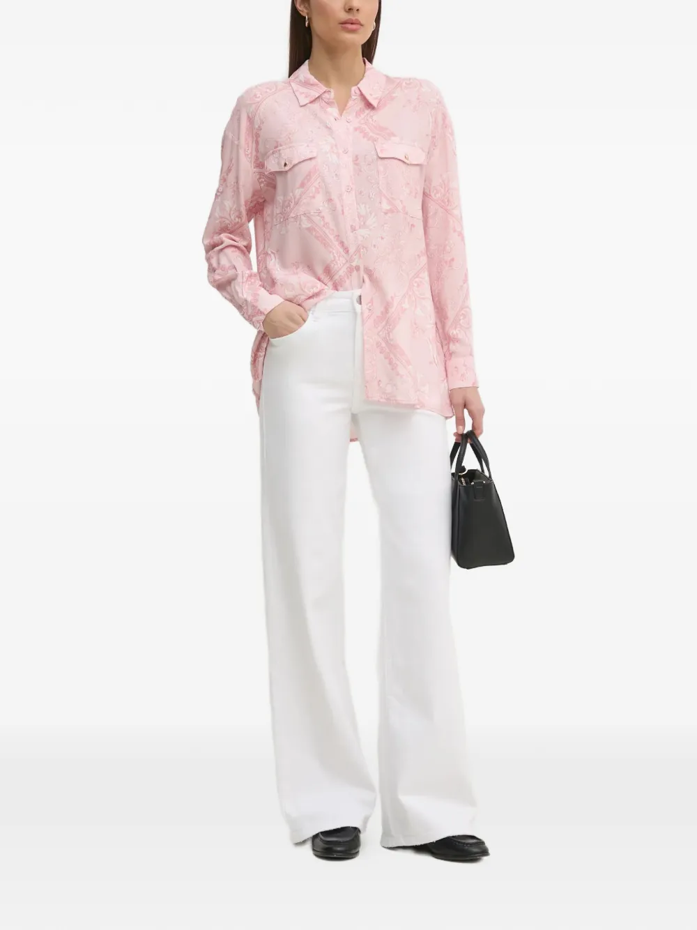 Flap-Pockets Patterned Shirt