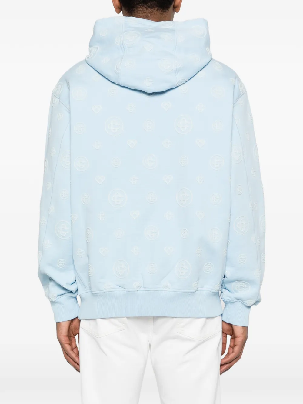 Casablanca Hoodie met monogram-applicatie Blauw
