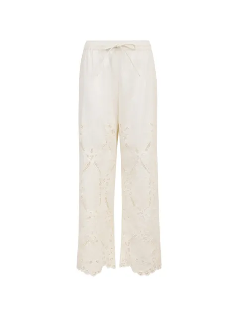 Veronica Beard Daisy 孔眼长裤