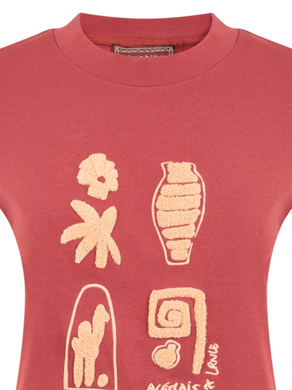 ALEMAIS Laurence Chenille T-shirt met ronde hals Bruin