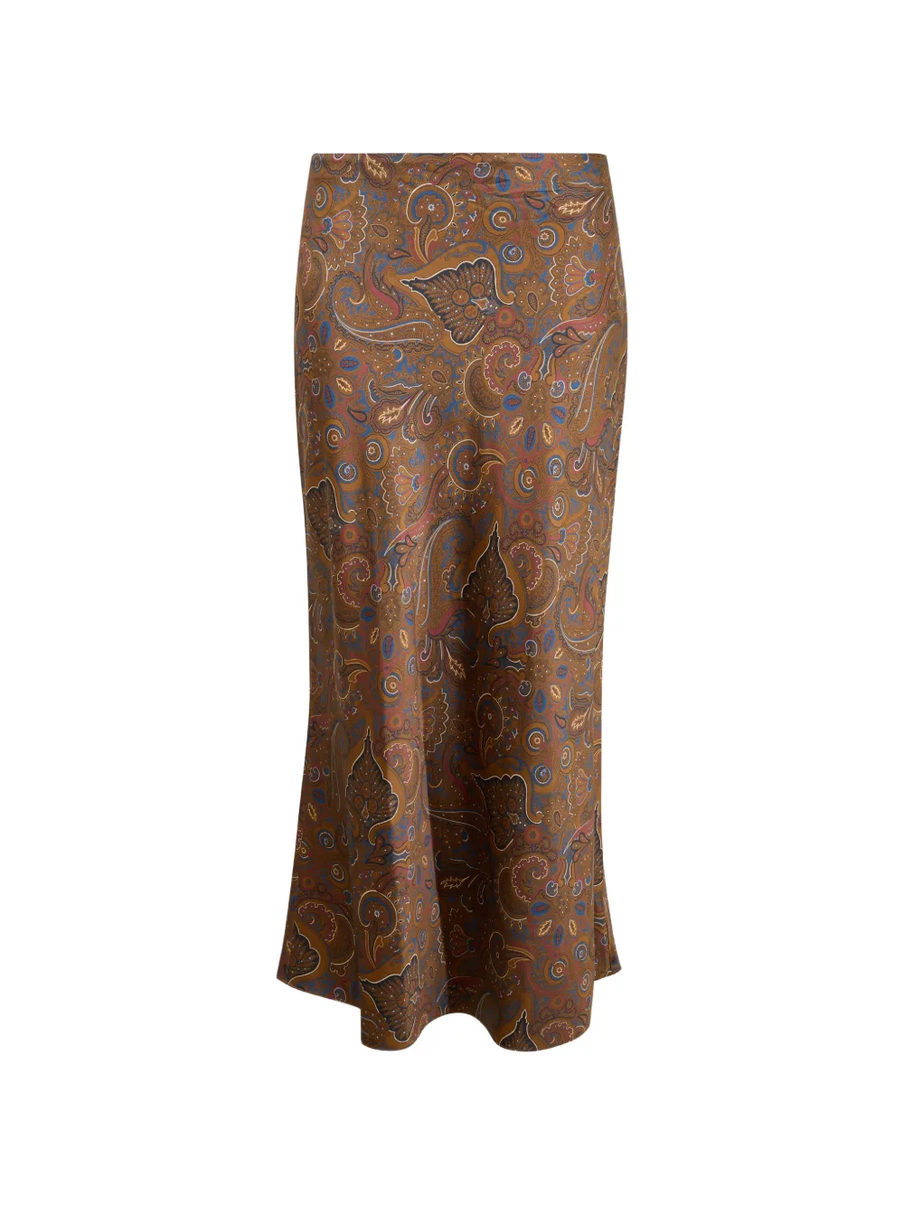 Veronica Beard Clover paisley-pattern midi skirt - Braun