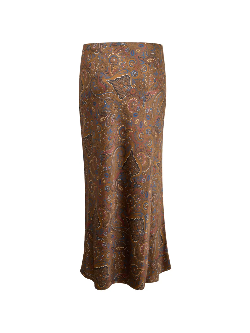  Veronica Beard Clover Paisley-pattern Midi Skirt - Brown 