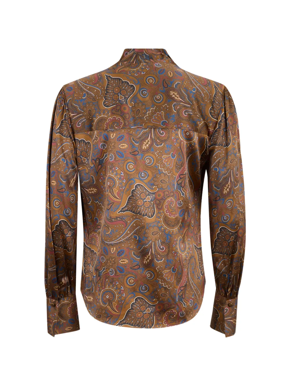 Veronica Beard Francine blouse met paisley-print en gestrikte hals Bruin