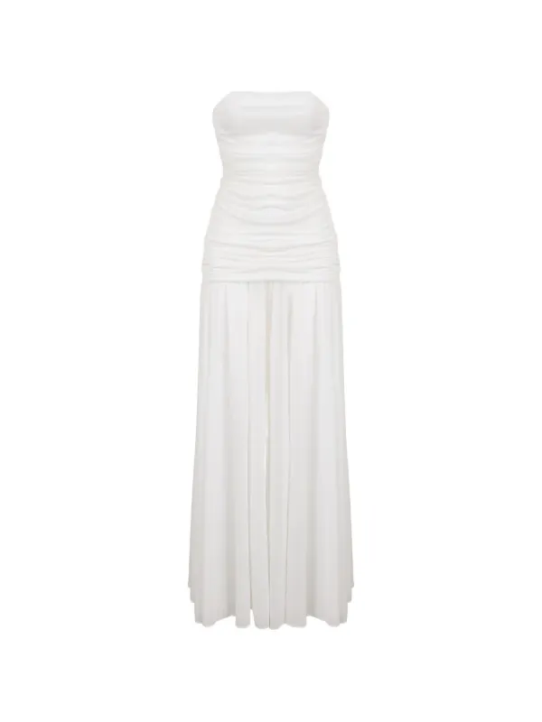 adele black and white dress Retrofete Strapless Maxi | Size:8 1/2 Medium 1125-blackfriday this gown is crafted Black Lodge Velvet Dress