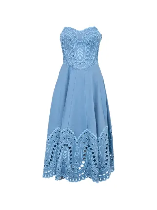 charo ruiz blue strapless dress Ibiza Marlin Eyelet Midi | Size:F (16-18) and delicate lace finery 60th Birthday Dress Ideas