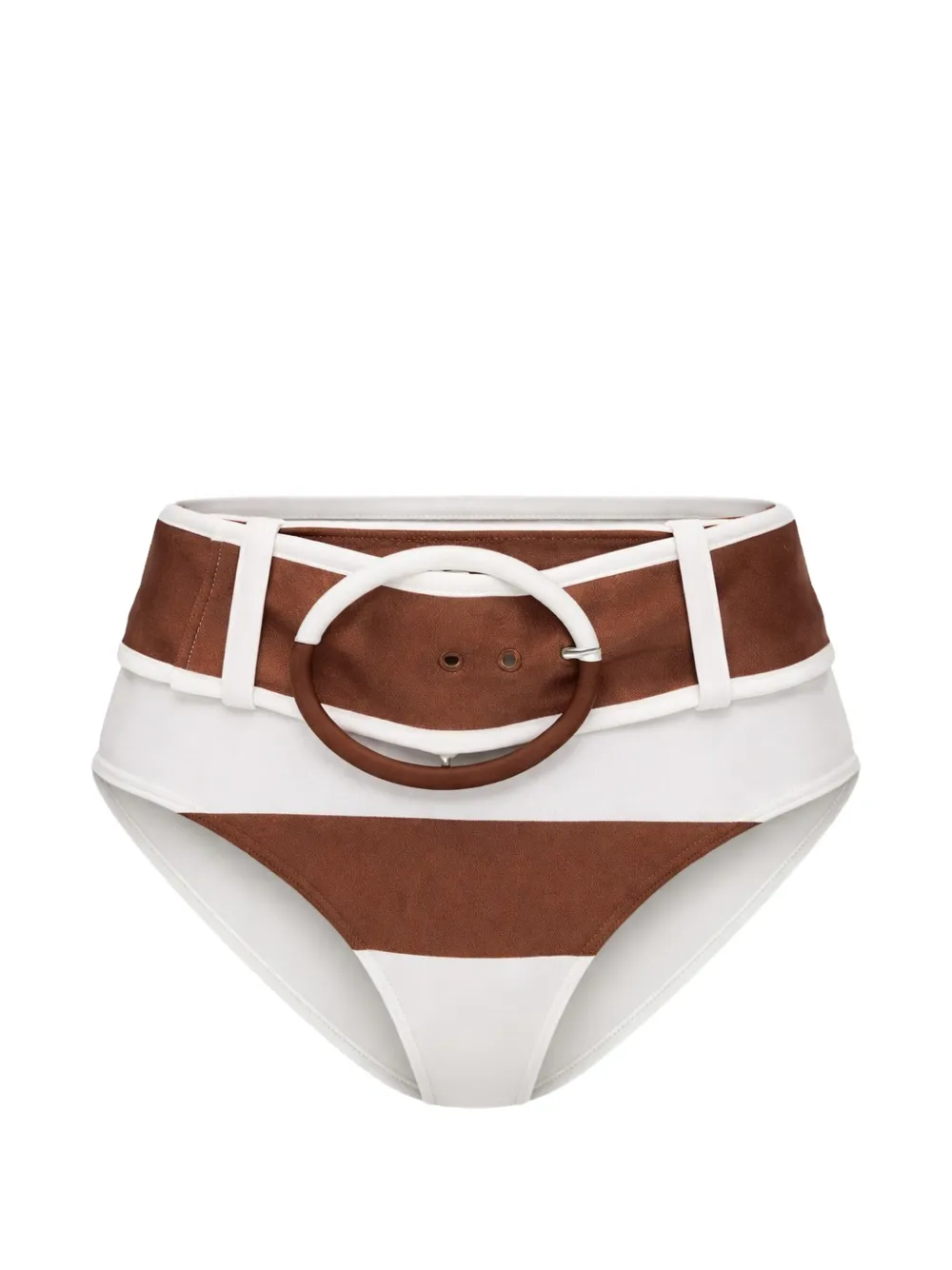 Cult Gaia striped-pattern belt bikini bottoms - Bianco