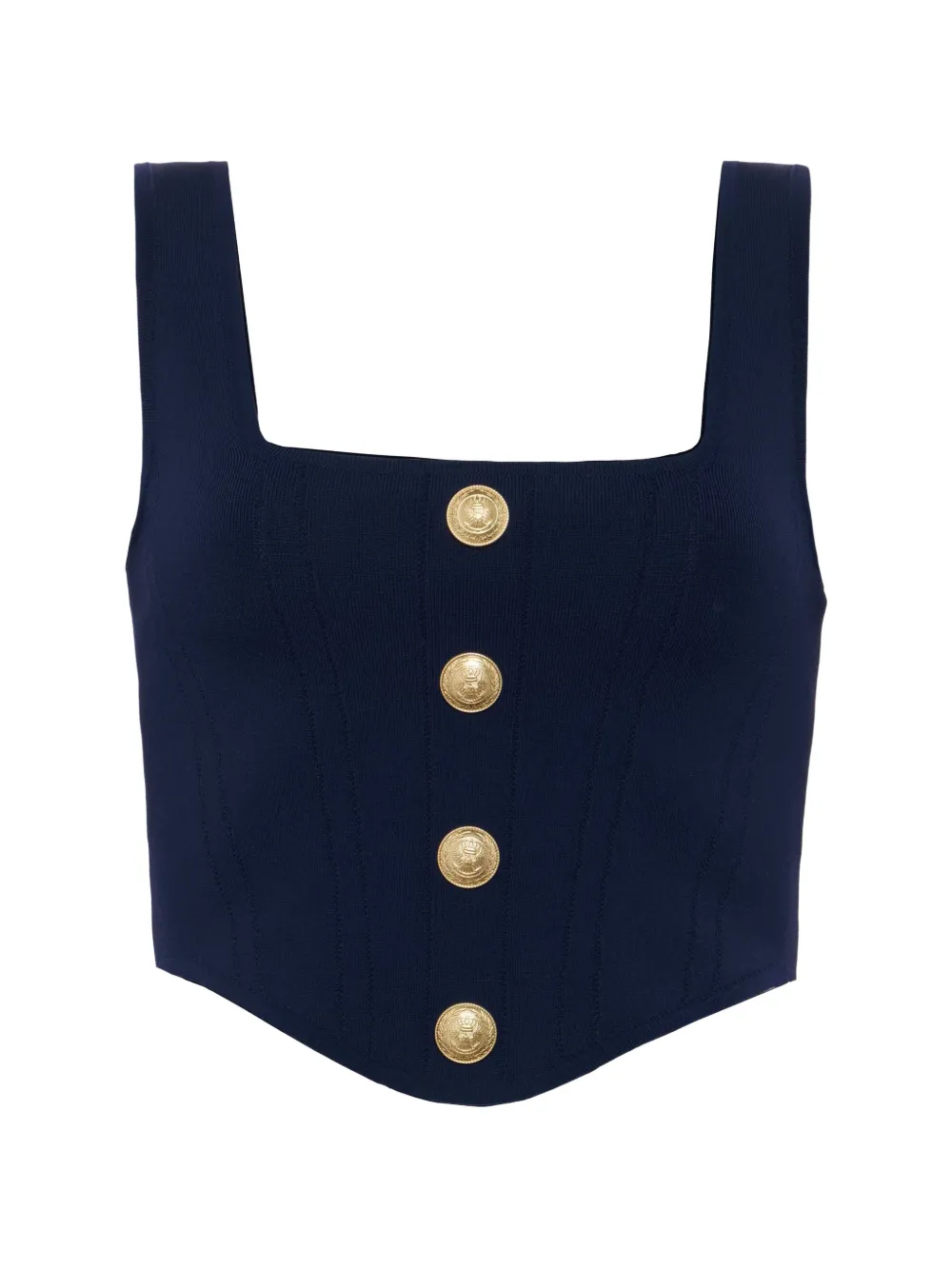 L'Agence button-embellished tank top - Blu