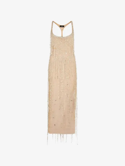 DSQUARED2 crystal-embellishment maxi dress