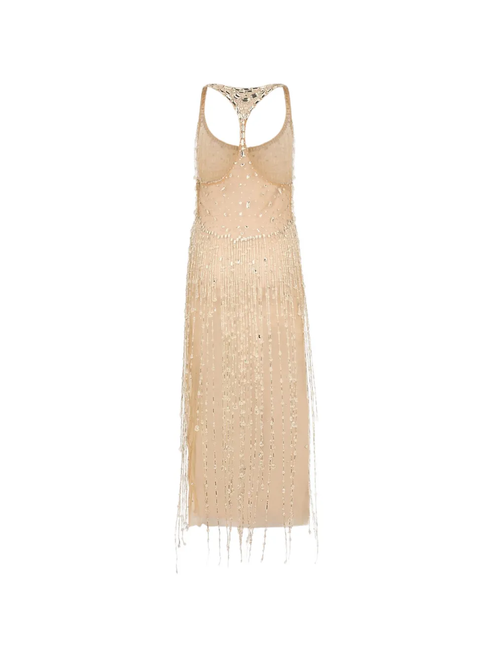  Dsquared2 Crystal-embellishment Maxi Dress - Neutrals 