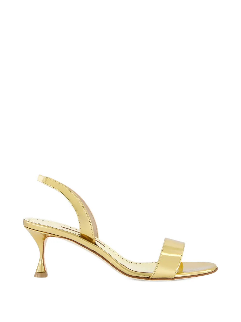 Manolo Blahnik 50 mm Cupisanpla sandalen Goud