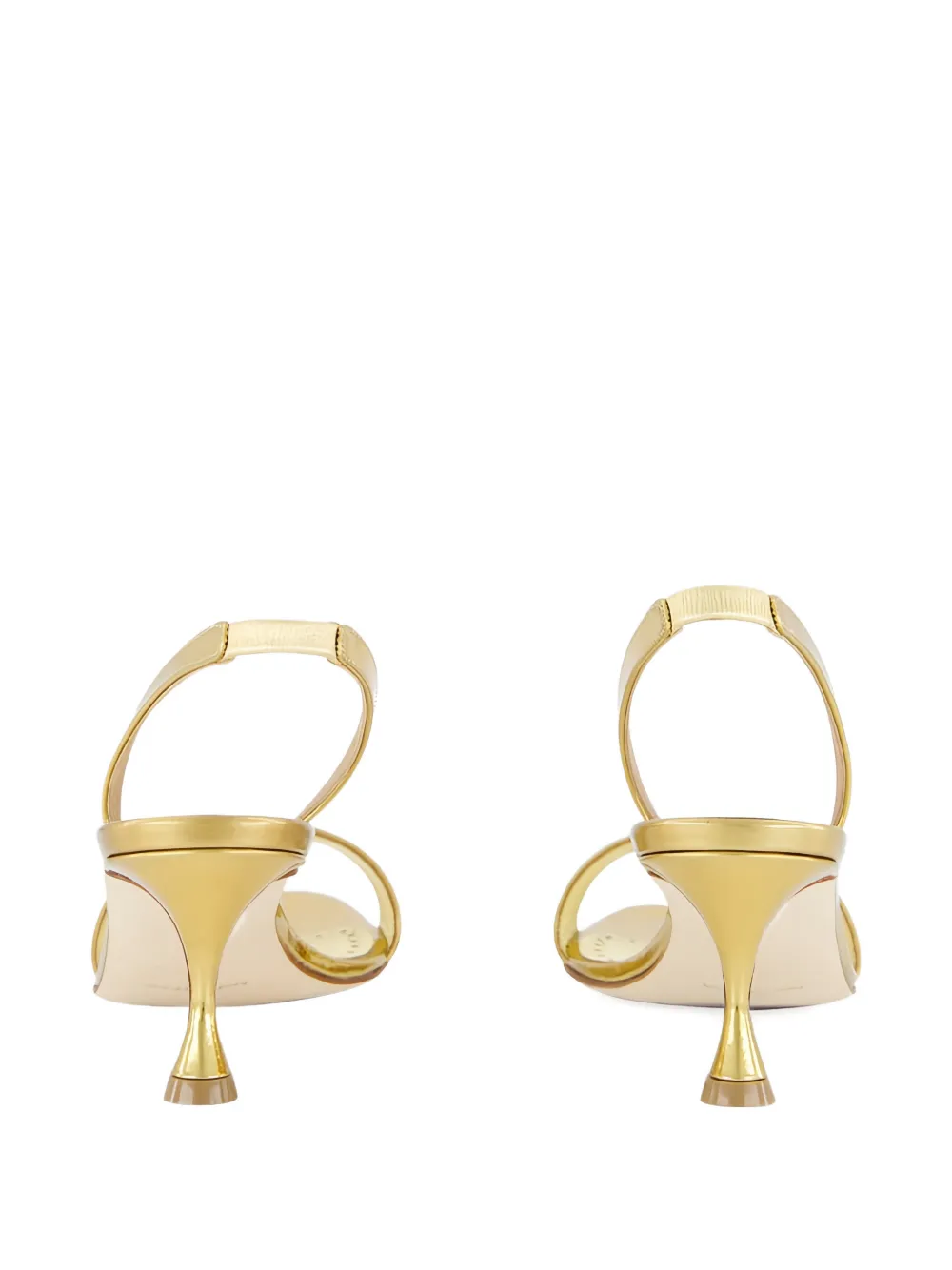 Manolo Blahnik 50 mm Cupisanpla sandalen Goud