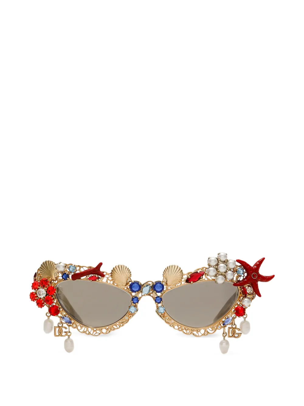 Dolce & Gabbana Eyewear Occhiali da sole con decorazione - Oro