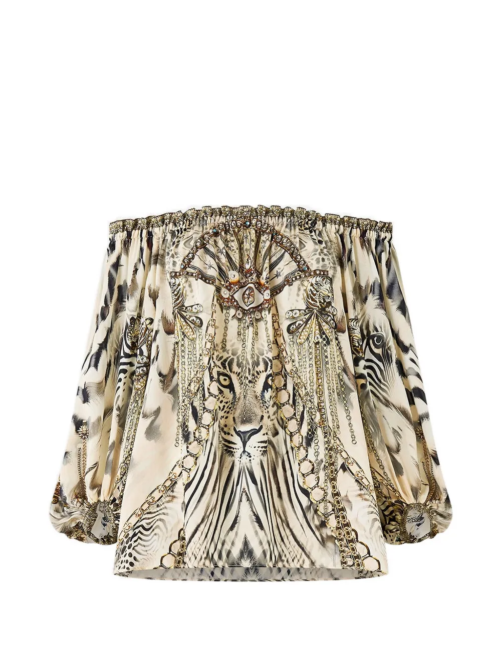 Camilla Frill off-shoulder top - Toni neutri