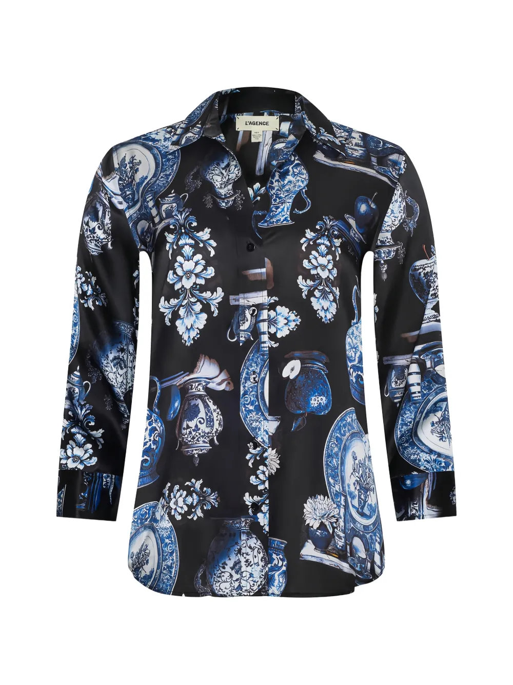 L'Agence Dani porcelain-print blouse - Nero