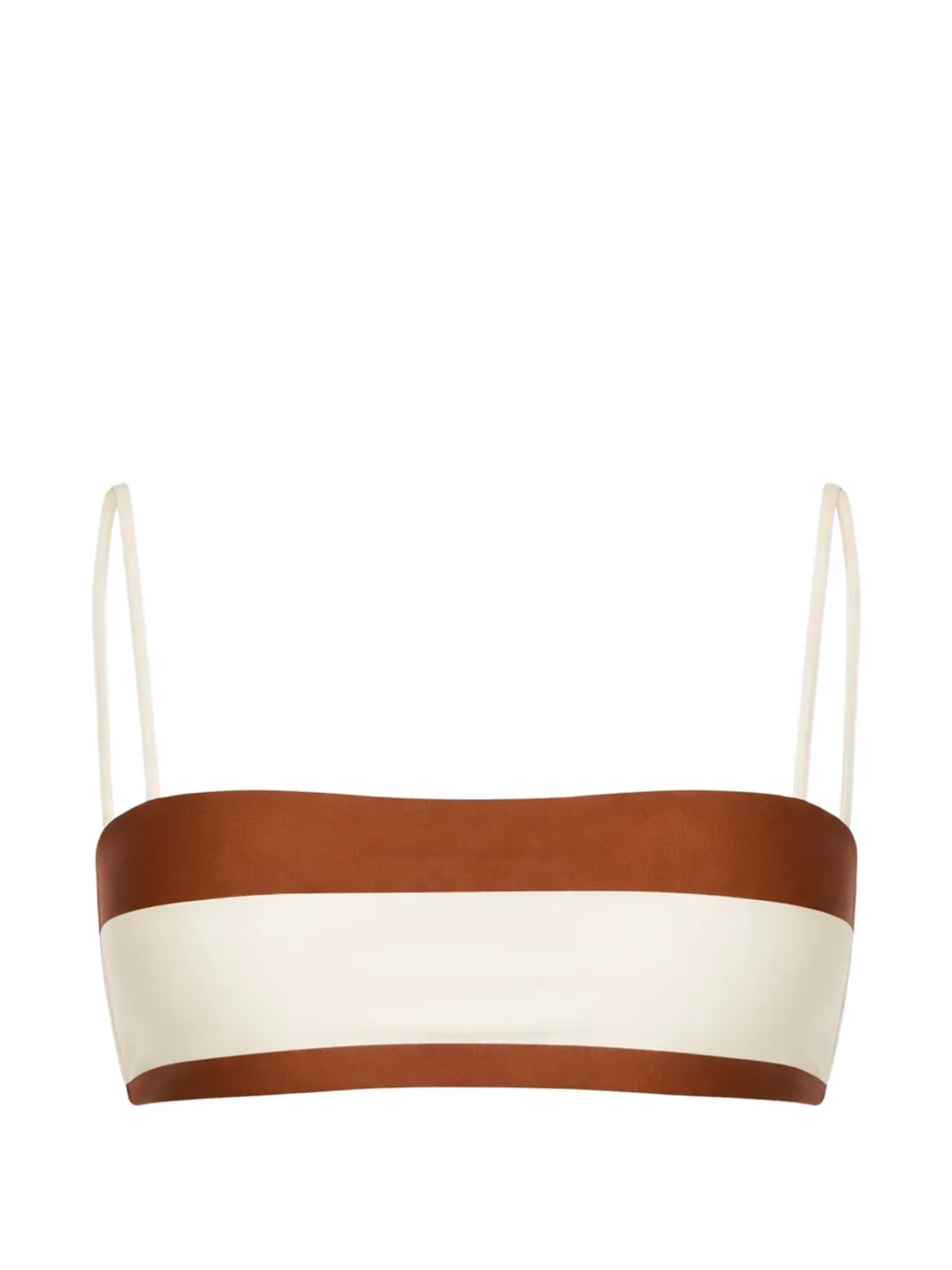 Cult Gaia Estrella striped bikini top - Marrone