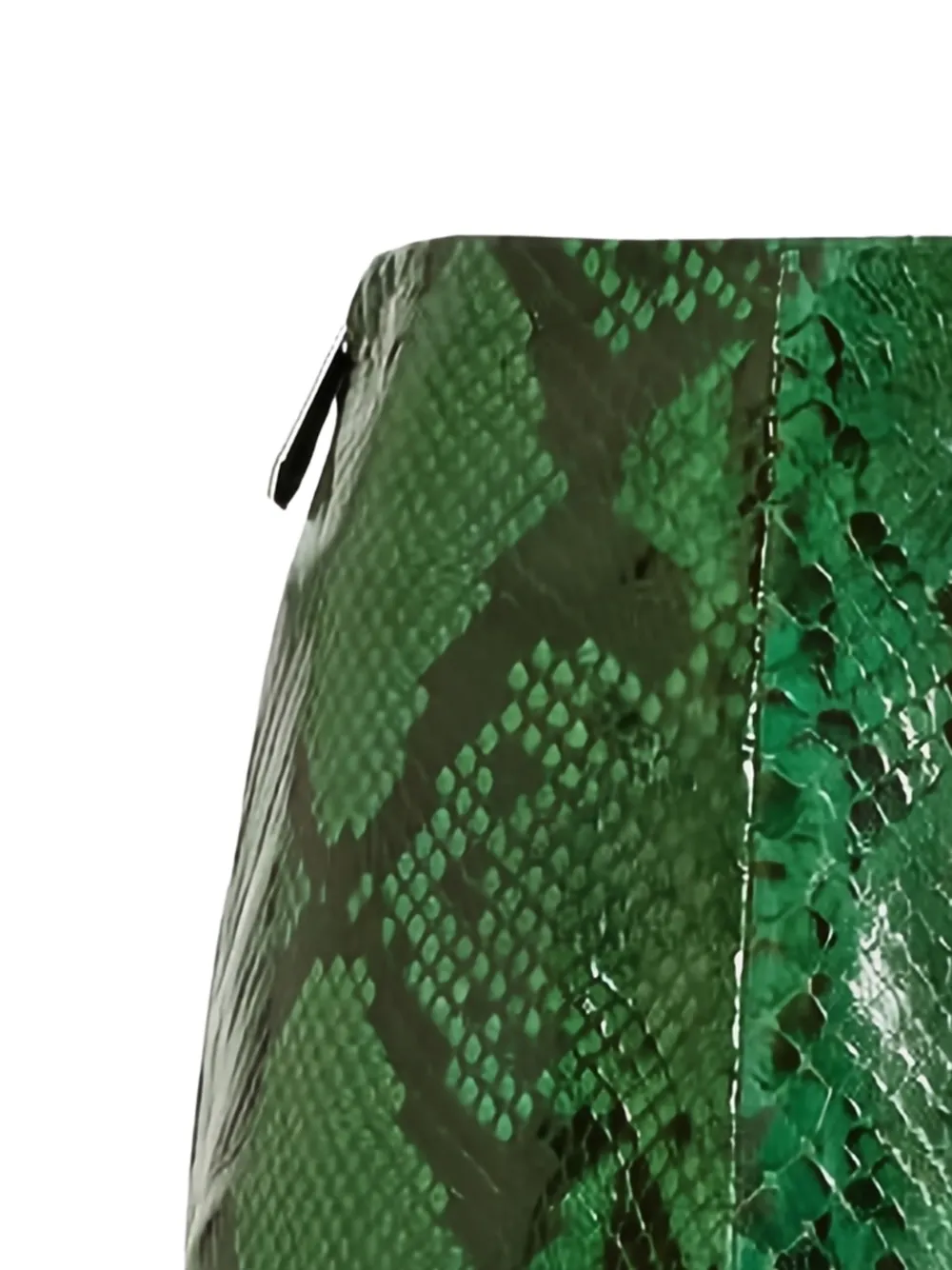  Philipp Plein Python Leather Mini Skirt - Green 
