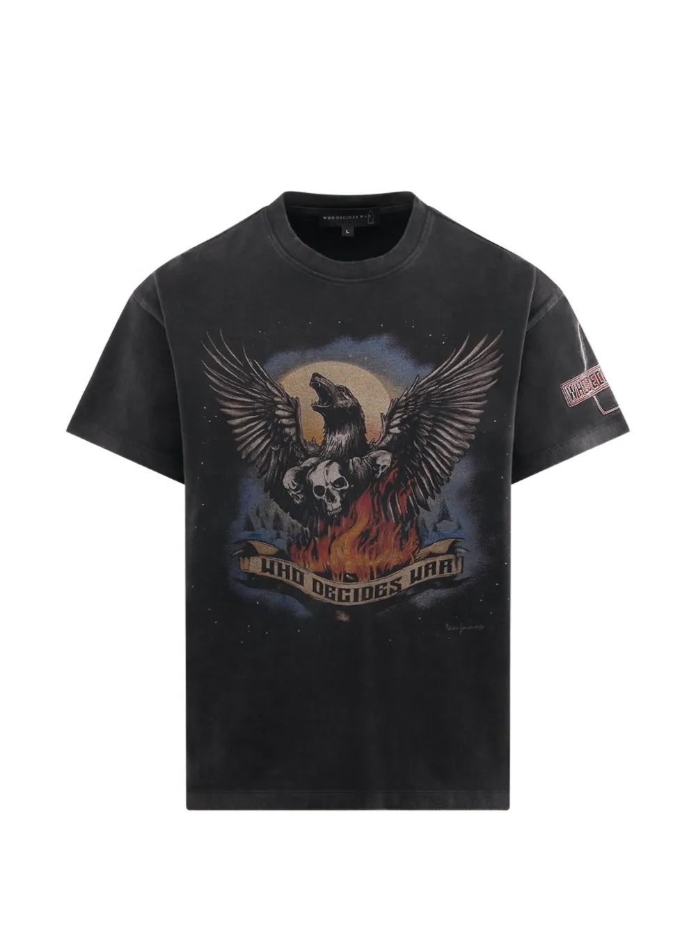 Who Decides War Moon jersey T-shirt - Nero