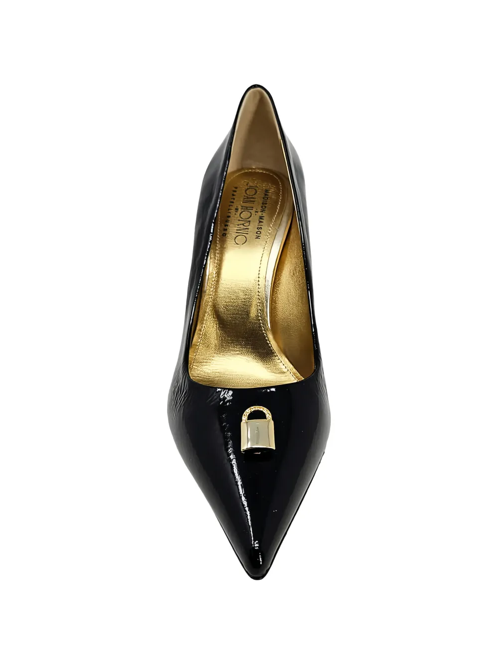 Madison.Maison Alena pumps met puntige neus en slotdetail Zwart