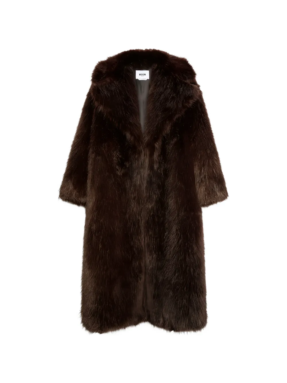 Msgm Long-sleeves Coat In Brown