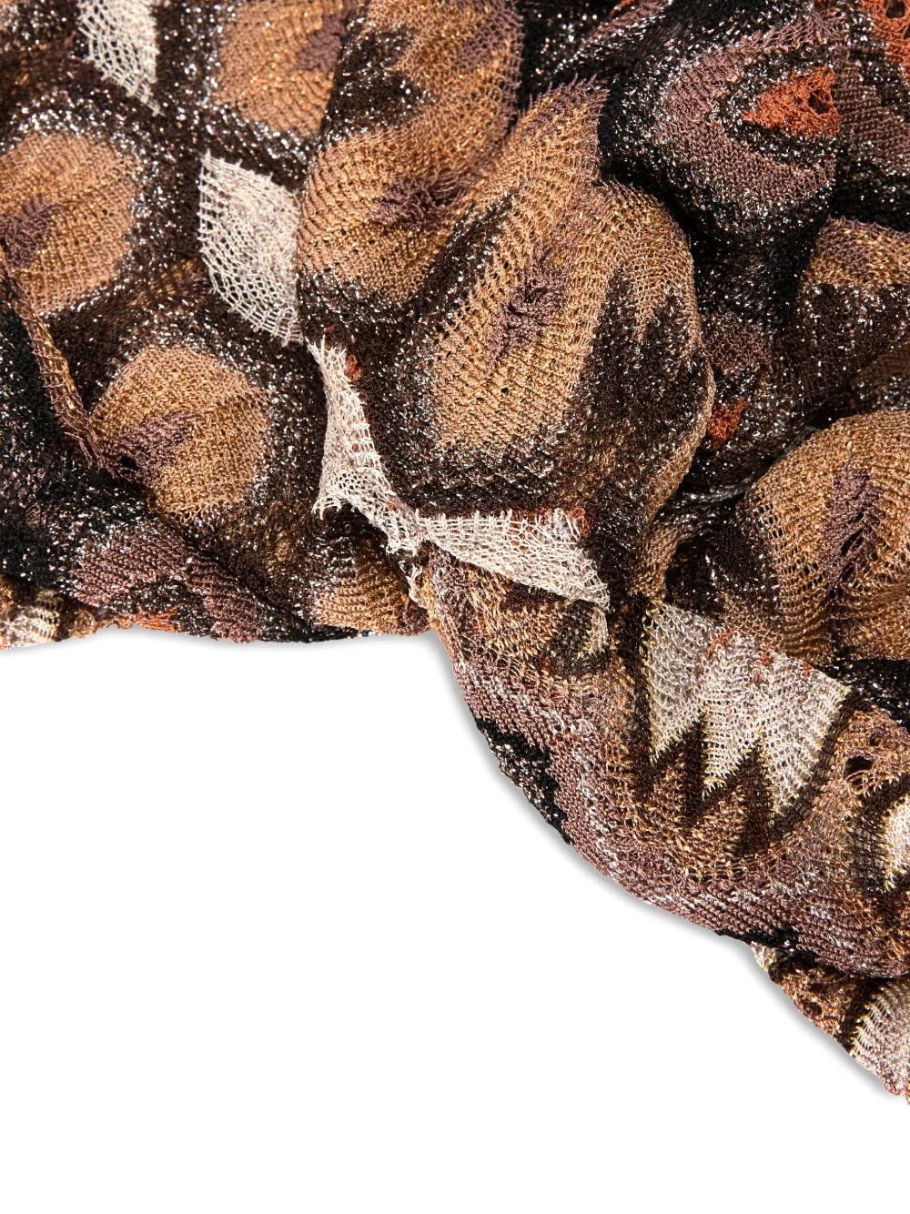  Missoni Patterned Turban - Brown 