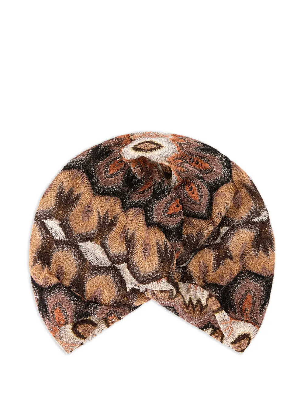 Missoni patterned turban - Marrone