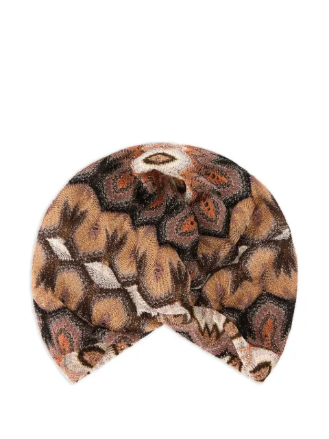 Missoni patterned turban 