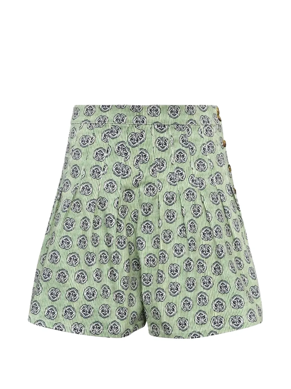 Hunter Bell Willa patterned button shorts - Verde