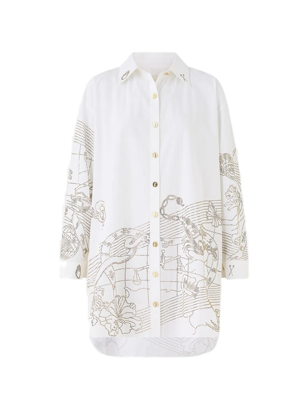 Camilla side buttons tunic - Bianco