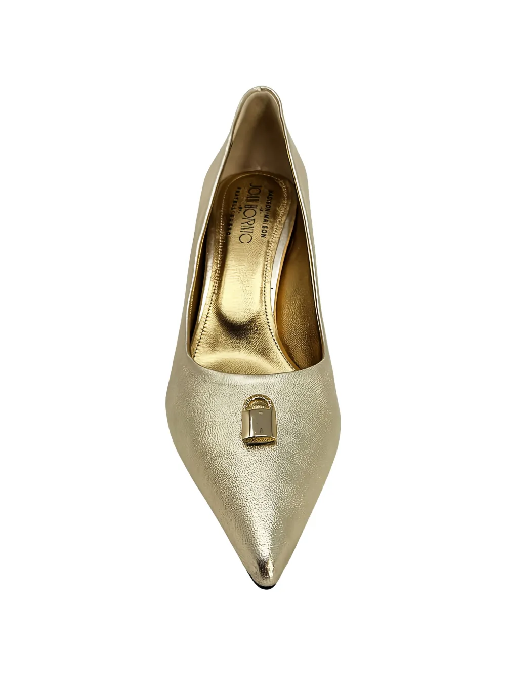 Madison.Maison Leren pumps met slot detail Goud