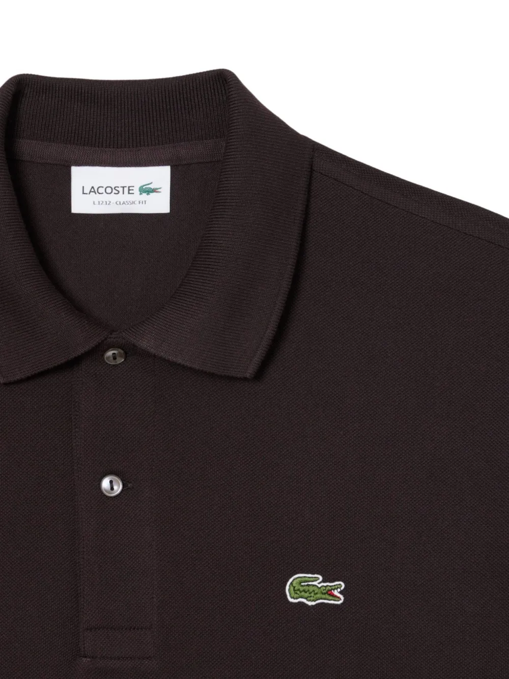 Lacoste Poloshirt met knopen Bruin