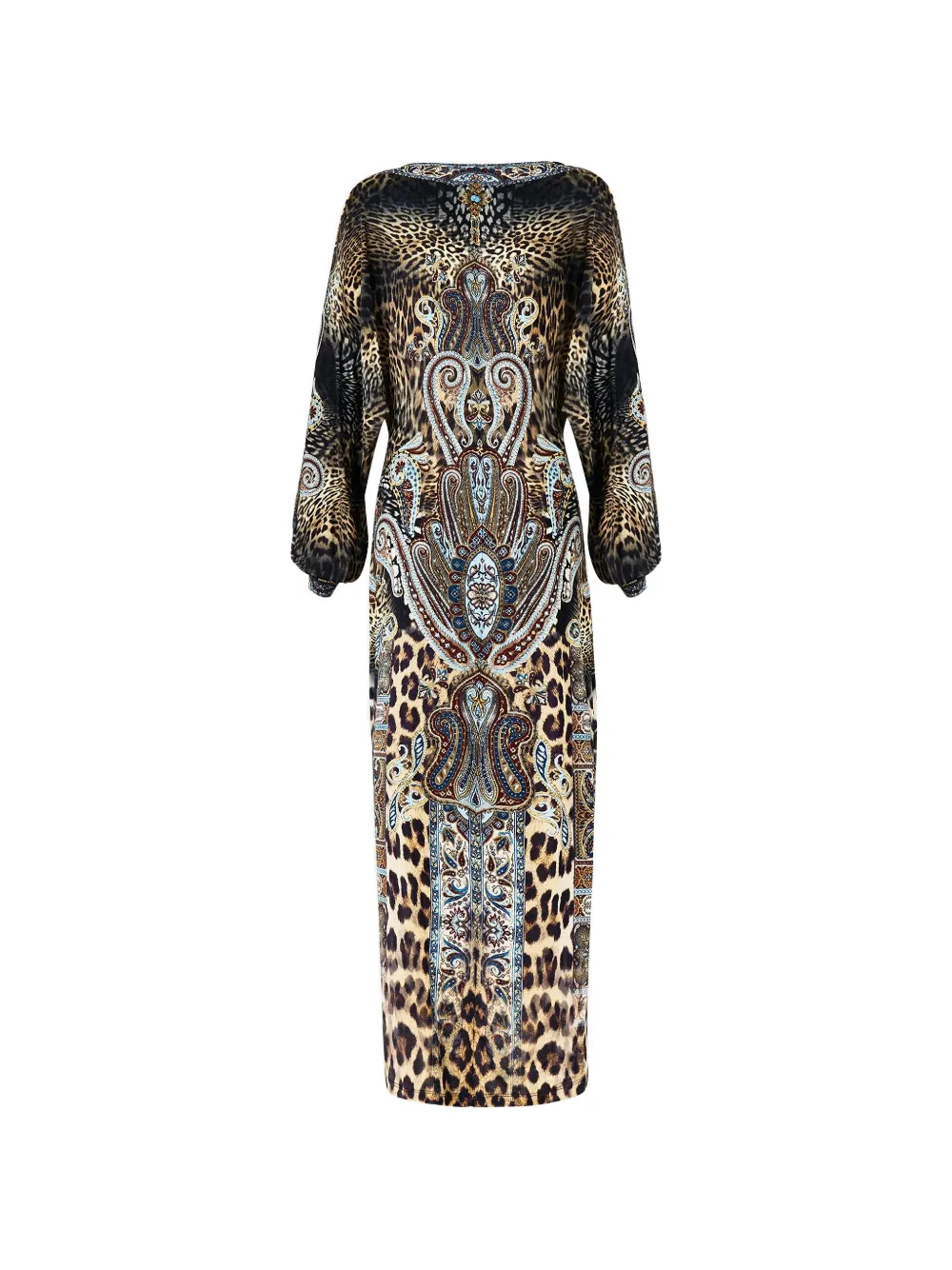 Istanbul Animalia Twist Front Midi Dress