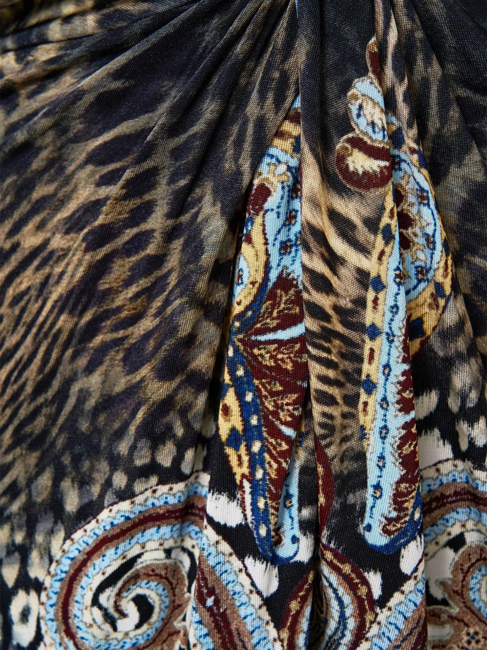 Istanbul Animalia Twist Front Midi Dress