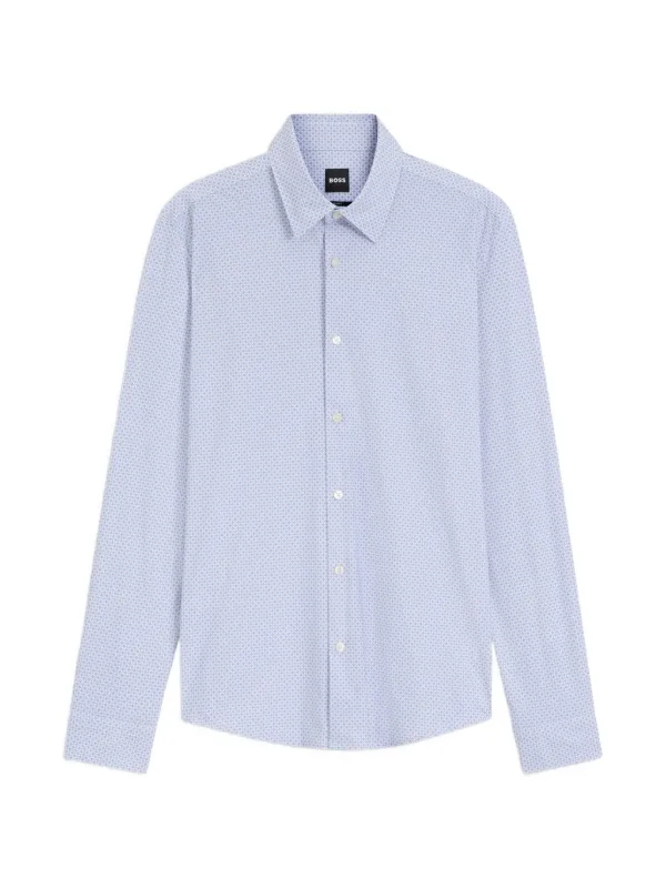 roan dress shirt BOSS Roan Slim Fit Stretch Button-Front Shirt