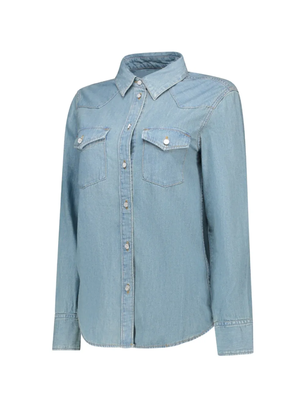Zadig&Voltaire Blouse met klepzakken en knopen Blauw