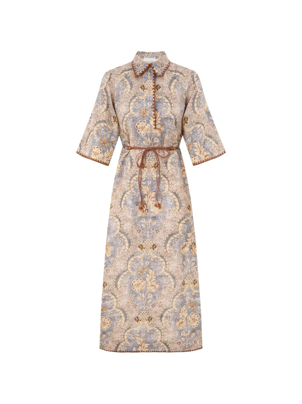 ZIMMERMANN Daylight floral-print midi dress - Blu