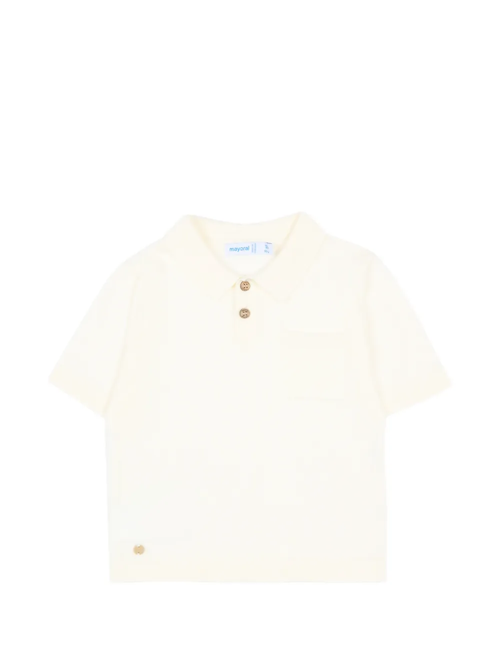 Mayoral short-sleeve chest-pocket polo shirt - Toni neutri