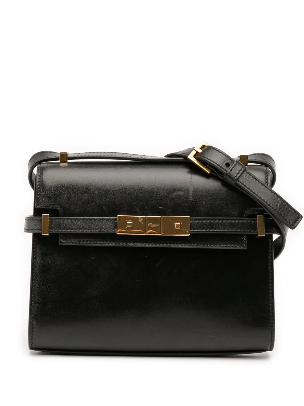 Saint Laurent Pre-Owned 2023 Mini Box Calfskin Manhattan shoulder bag - Nero