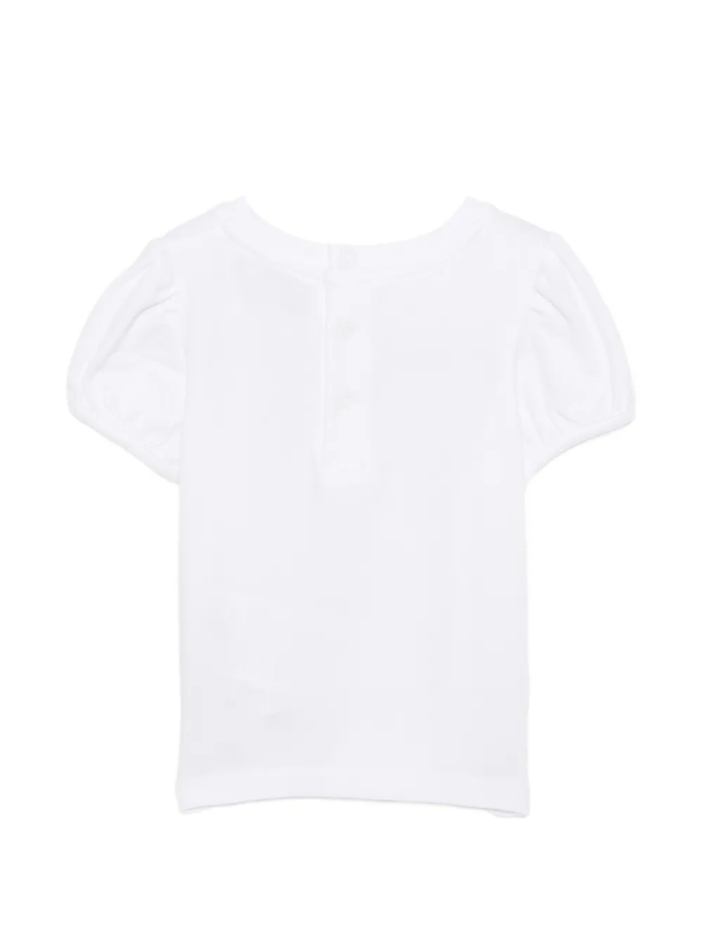 Moschino Kids T-shirt met pofmouwen en teddyprint Wit
