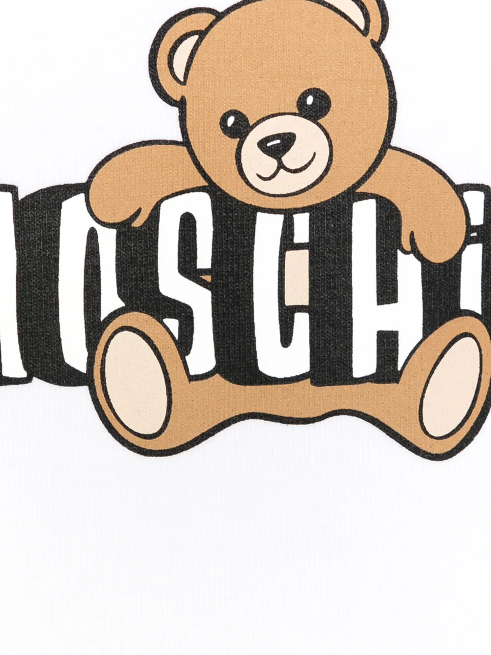 Moschino Kids T-shirt met pofmouwen en teddyprint Wit
