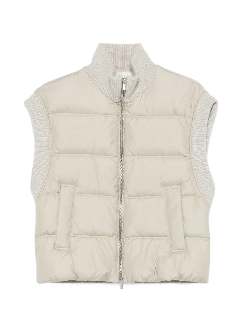 Peserico Gerippte Steppweste - Nude