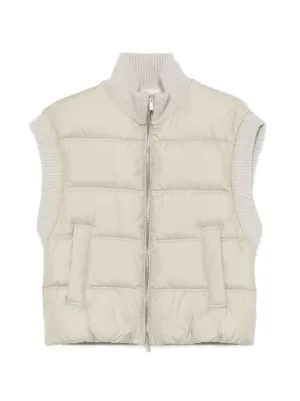 Plan C ジップアップ フーデッドベスト | ホワイト | FARFETCH JP