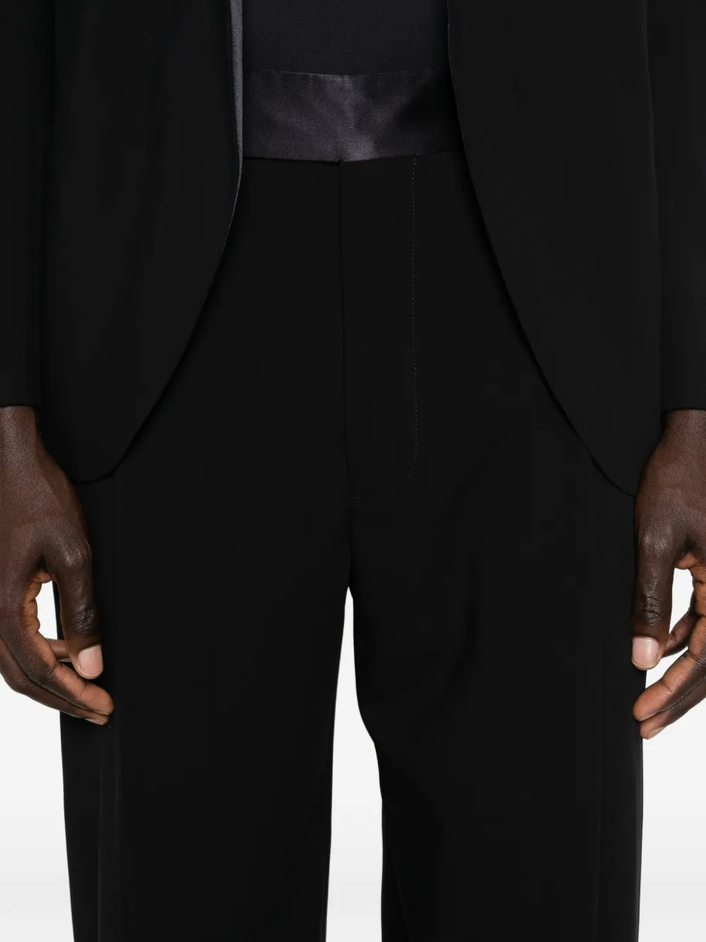 Giorgio Armani Pak met sjaalkraag Blauw